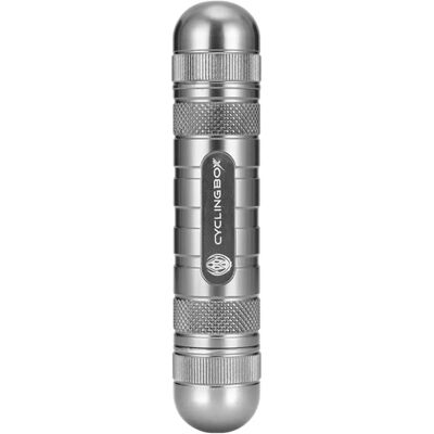INF Reifenreparaturset aus Aluminiumlegierung für Tubeless-Reifen – Tragbares Etui mit 5 vulkanisierten Gummistreifen, Raspel Silber INF Reifenreparaturset aus Aluminiumlegierung für Tubeless-Reifen – Tragbares Etui mit 5 vulkanisierten Gummistreifen, Raspel Silber