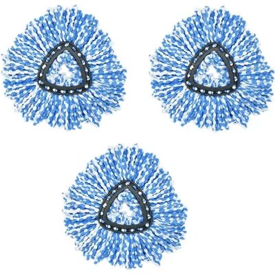 INF Mikrofaser-Moppkopf-Ersatz-Nachfüllpads kompatibel mit O-Cedar Vileda - 3er Pack Weiß+Blau INF Mikrofaser-Moppkopf-Ersatz-Nachfüllpads kompatibel mit O-Cedar Vileda - 3er Pack Weiß+Blau