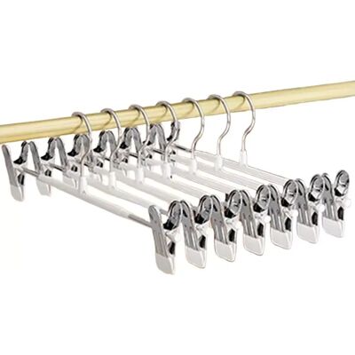 INF 10er-Pack Rutschfeste Hosenbügel mit Verstellbaren Clips - PVC-Beschichtete Kleiderbügel Weiß INF 10er-Pack Rutschfeste Hosenbügel mit Verstellbaren Clips - PVC-Beschichtete Kleiderbügel Weiß
