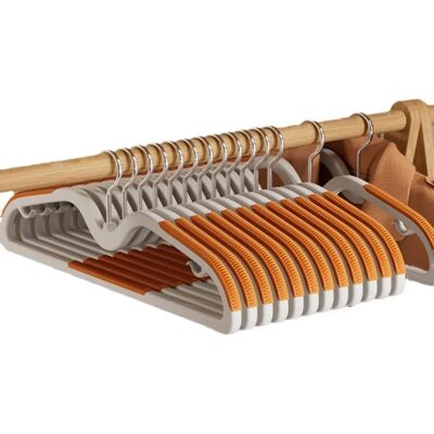 INF 10er-Pack Kurzhals Kleiderbügel aus ABS – platzsparend, M-förmig, schmal mit 360° Schwenkhaken, rutschfest und abdruckfrei Orange INF 10er-Pack Kurzhals Kleiderbügel aus ABS – platzsparend, M-förmig, schmal mit 360° Schwenkhaken, rutschfest und abdruckfrei Orange