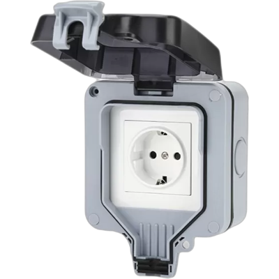 INF Außenwandsteckdose mit Abdeckung - IP66 16A 250V INF Außenwandsteckdose mit Abdeckung - IP66 16A 250V