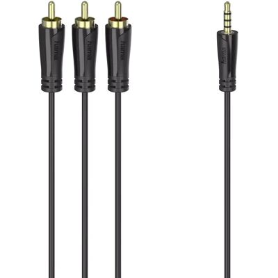 Hama 4-poliges 3,5mm-3 RCA Gold Kabel - 1.5m Hama 4-poliges 3,5mm-3 RCA Gold Kabel - 1.5m