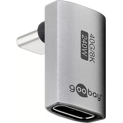 Goobay USB-C™-Adapter vertikal 90° lang, USB4™ Goobay USB-C™-Adapter vertikal 90° lang, USB4™