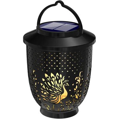 INF Solar Gartenlaterne Pfau Schwarz - Wasserdichte LED Landschaftsbeleuchtung INF Solar Gartenlaterne Pfau Schwarz - Wasserdichte LED Landschaftsbeleuchtung