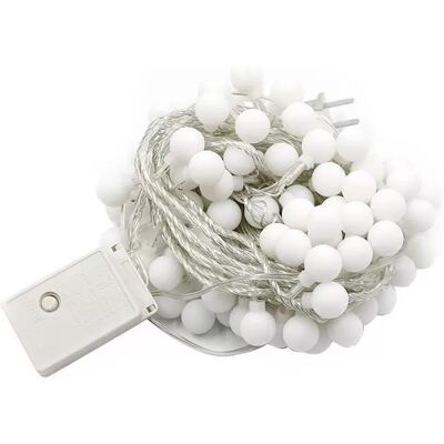 INF 1.8cm Kugel LED Solar Lichterkette, 5m 20 LEDs, 8 Modi, Reinweiß INF 1.8cm Kugel LED Solar Lichterkette, 5m 20 LEDs, 8 Modi, Reinweiß