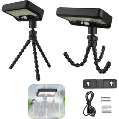 INF Schwarze Octopus Solarleuchte mit Weißlicht - Outdoor Clip & Gartenbeleuchtung INF Schwarze Octopus Solarleuchte mit Weißlicht - Outdoor Clip & Gartenbeleuchtung