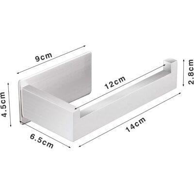 INF Self-Adhesive Stainless Steel Toilet Paper Holder kompatibel mit No-Drill Wandmontage, L-Shaped Matte Black Silber INF Self-Adhesive Stainless Steel Toilet Paper Holder kompatibel mit No-Drill Wandmontage, L-Shaped Matte Black Silber