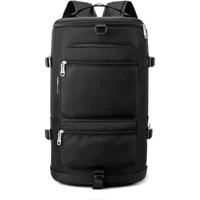 INF Reiserucksack, Handgepäck-Rucksack mit Schuhfach, wasserabweisende Weekender-Tasche Schwarz INF Reiserucksack, Handgepäck-Rucksack mit Schuhfach, wasserabweisende Weekender-Tasche Schwarz