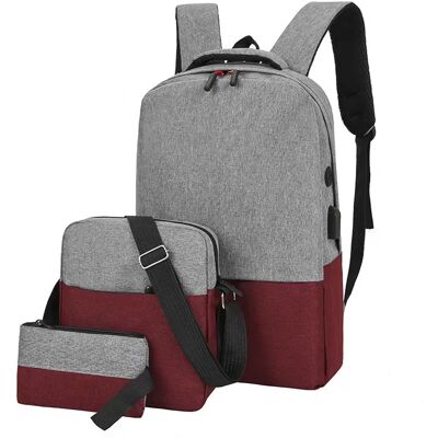 INF Stilvolles lässiges Rucksack-Set - Perfekt für Schule & Reisen Grau INF Stilvolles lässiges Rucksack-Set - Perfekt für Schule & Reisen Grau