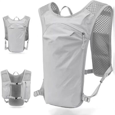 INF Sport-Rucksack kompatibel mit Marathon-Läufern, ultraleicht, mit Trinkblase, vielseitiger Laufweste und Rucksack für Grau INF Sport-Rucksack kompatibel mit Marathon-Läufern, ultraleicht, mit Trinkblase, vielseitiger Laufweste und Rucksack für Grau