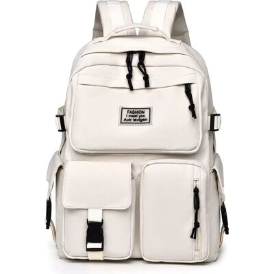 INF Vielseitiger Freizeitrucksack für Studenten - Großes Fassungsvermögen, gepolsterte Träger Beige INF Vielseitiger Freizeitrucksack für Studenten - Großes Fassungsvermögen, gepolsterte Träger Beige