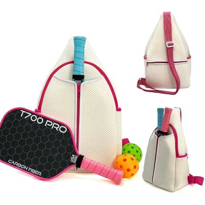 INF Unisex Pickleball Rucksack: Tragbare Schlägertasche für einfache Ballaufbewahrung Weiß INF Unisex Pickleball Rucksack: Tragbare Schlägertasche für einfache Ballaufbewahrung Weiß