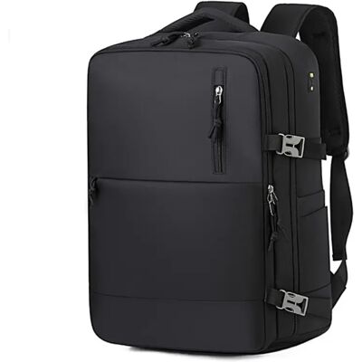 INF 16-inch Laptop Rucksack - Wasserabweisendes Oxford mit USB-Ladeanschluss, Kopfhöreranschluss, Schuhfach und atmungsaktiven Schwarz INF 16-inch Laptop Rucksack - Wasserabweisendes Oxford mit USB-Ladeanschluss, Kopfhöreranschluss, Schuhfach und atmungsaktiven Schwarz