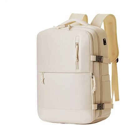 INF 16-inch Laptop Rucksack - Wasserabweisendes Oxford mit USB-Ladeanschluss, Kopfhöreranschluss, Schuhfach und atmungsaktiven Beige INF 16-inch Laptop Rucksack - Wasserabweisendes Oxford mit USB-Ladeanschluss, Kopfhöreranschluss, Schuhfach und atmungsaktiven Beige