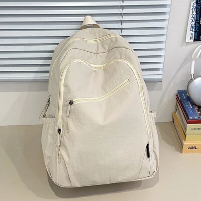 INF Nylon-Rucksack – Leicht, Geräumig 20-35l Lässiger Reise- und Laptop-Rucksack mit verstellbaren Schultergurten Beige INF Nylon-Rucksack – Leicht, Geräumig 20-35l Lässiger Reise- und Laptop-Rucksack mit verstellbaren Schultergurten Beige