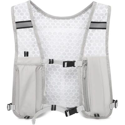 INF Wanderweste — Leichte Polyester-Trinkweste mit multifunktionalem Stauraum für Wandern, Laufen und Radfahren Grau INF Wanderweste — Leichte Polyester-Trinkweste mit multifunktionalem Stauraum für Wandern, Laufen und Radfahren Grau