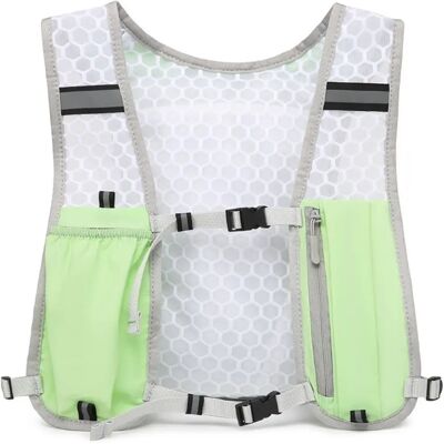 INF Wanderweste — Leichte Polyester-Trinkweste mit multifunktionalem Stauraum für Wandern, Laufen und Radfahren Grün INF Wanderweste — Leichte Polyester-Trinkweste mit multifunktionalem Stauraum für Wandern, Laufen und Radfahren Grün