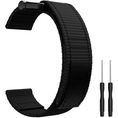 INF Marke INF Uhrenarmband 22 mm für Garmin Fenix 5/6/7 Forerunner Approach Nylon Schwarz INF Marke INF Uhrenarmband 22 mm für Garmin Fenix 5/6/7 Forerunner Approach Nylon Schwarz