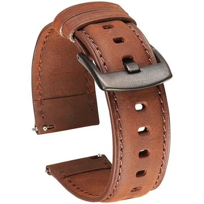 INF Quick Release Crazy Horse Leder Smartwatch Armband Kompatibel mit Samsung und Huawei Braun 22 mm INF Quick Release Crazy Horse Leder Smartwatch Armband Kompatibel mit Samsung und Huawei Braun 22 mm