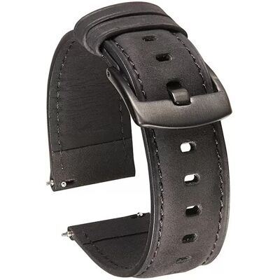 INF Quick Release Crazy Horse Leder Smartwatch Armband Kompatibel mit Samsung und Huawei Schwarz 22 mm INF Quick Release Crazy Horse Leder Smartwatch Armband Kompatibel mit Samsung und Huawei Schwarz 22 mm