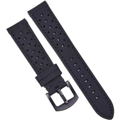 INF Vintage Crazy Horse Leder Universal Smartwatch Armband - Schnellverschluss, Atmungsaktiv Schwarz 20 mm INF Vintage Crazy Horse Leder Universal Smartwatch Armband - Schnellverschluss, Atmungsaktiv Schwarz 20 mm