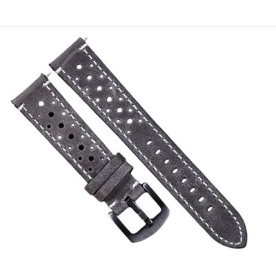 INF Vintage Crazy Horse Leder Universal Smartwatch Armband - Schnellverschluss, Atmungsaktiv Grau 19 mm INF Vintage Crazy Horse Leder Universal Smartwatch Armband - Schnellverschluss, Atmungsaktiv Grau 19 mm