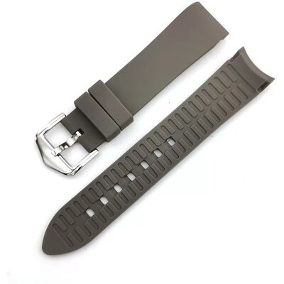 INF Universelles Silikon-Smartwatch-Armband mit gebogenem Ende, kompatibel mit Samsung, Huawei, Xiaomi Grau 20 mm INF Universelles Silikon-Smartwatch-Armband mit gebogenem Ende, kompatibel mit Samsung, Huawei, Xiaomi Grau 20 mm