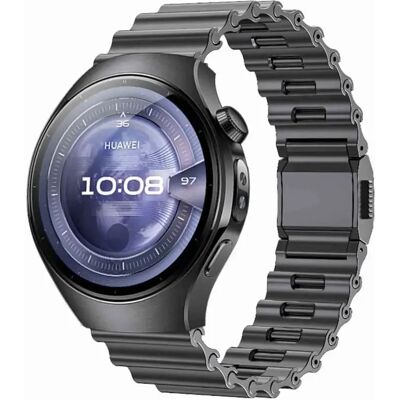 INF Metall Ocean Magnetverschluss 22mm Uhrenarmband kompatibel mit Huawei Watch 5/GT6/GT5/Pro/4, Samsung Smartwatches Grau INF Metall Ocean Magnetverschluss 22mm Uhrenarmband kompatibel mit Huawei Watch 5/GT6/GT5/Pro/4, Samsung Smartwatches Grau