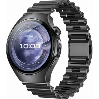 INF Metall Ocean Magnetverschluss 22mm Uhrenarmband kompatibel mit Huawei Watch 5/GT6/GT5/Pro/4, Samsung Smartwatches Schwarz INF Metall Ocean Magnetverschluss 22mm Uhrenarmband kompatibel mit Huawei Watch 5/GT6/GT5/Pro/4, Samsung Smartwatches Schwarz