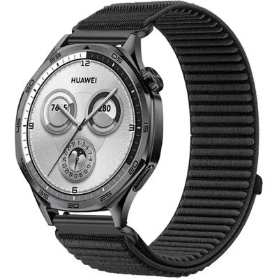 INF Nylon-Armband kompatibel mit Huawei Watch 5/GT6/GT5/Pro, Samsung, Garmin Smartwatches - Mehrere Farben Schwarz 18 mm INF Nylon-Armband kompatibel mit Huawei Watch 5/GT6/GT5/Pro, Samsung, Garmin Smartwatches - Mehrere Farben Schwarz 18 mm