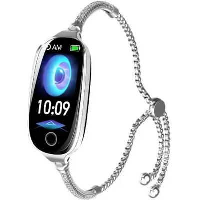 INF Smartwatch-Armband mit Blutdruck-, SpO2- und Herzfrequenzmessung – IP67, Bluetooth 5.3, 50+ Sportmodi, kompatibel mit iOS Silber INF Smartwatch-Armband mit Blutdruck-, SpO2- und Herzfrequenzmessung – IP67, Bluetooth 5.3, 50+ Sportmodi, kompatibel mit iOS Silber