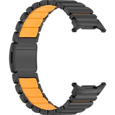 INF Magnetisches Titanlegierungs-Uhrenarmband, kompatibel mit Samsung Ultra — Titanstahl + Gummi, Mehrere Farben, 18cm x 2.2cm Orange INF Magnetisches Titanlegierungs-Uhrenarmband, kompatibel mit Samsung Ultra — Titanstahl + Gummi, Mehrere Farben, 18cm x 2.2cm Orange