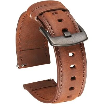 INF Quick Release Crazy Horse Leder Smartwatch Armband Kompatibel mit Samsung und Huawei Braun 20 mm INF Quick Release Crazy Horse Leder Smartwatch Armband Kompatibel mit Samsung und Huawei Braun 20 mm
