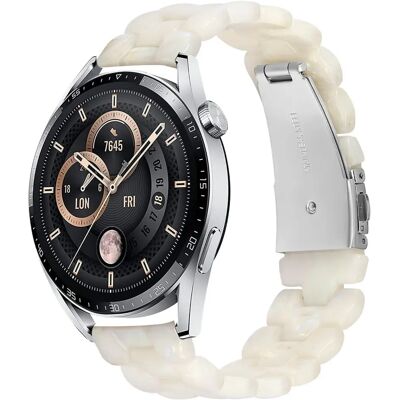 INF 22MM Hexagon Harz-Uhrenarmband, kompatibel mit Samsung und Huawei Smartwatches - Gold Harz + Edelstahl INF 22MM Hexagon Harz-Uhrenarmband, kompatibel mit Samsung und Huawei Smartwatches - Gold Harz + Edelstahl
