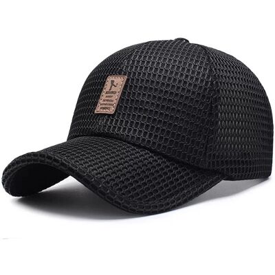 INF Schwarze Mesh-Kappe, atmungsaktiv Schwarz INF Schwarze Mesh-Kappe, atmungsaktiv Schwarz