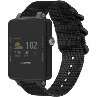 INF Nylon-Uhrenarmband für Garmin Vivoactive Acetat Schwarz INF Nylon-Uhrenarmband für Garmin Vivoactive Acetat Schwarz