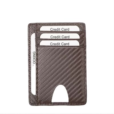 INF Herren-Geldbörse mit RFID-Blocker aus echtem Leder, schlank, Kartenetui Kaffee INF Herren-Geldbörse mit RFID-Blocker aus echtem Leder, schlank, Kartenetui Kaffee