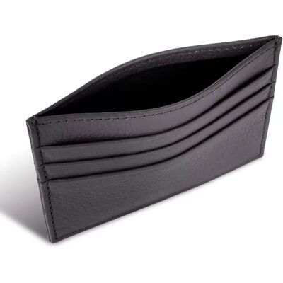 INF Kartenhalter aus echtem Leder, Etui mit 6 Kartenfächern Schwarz INF Kartenhalter aus echtem Leder, Etui mit 6 Kartenfächern Schwarz