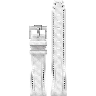 INF Silikon-Uhrenarmband für Moonswatch Swatch Weiß INF Silikon-Uhrenarmband für Moonswatch Swatch Weiß