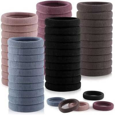INF 100 Stück hochelastische Haargummis, Nylon-Haarbänder für Frauen und Mädchen Mehrfarbig INF 100 Stück hochelastische Haargummis, Nylon-Haarbänder für Frauen und Mädchen Mehrfarbig