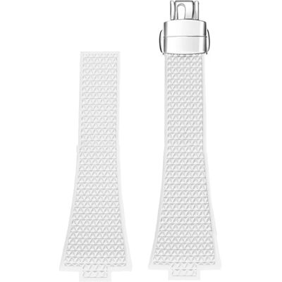 INF Silikon-Uhrenarmband mit silberner Schnalle - Weiß Weiß 12 mm INF Silikon-Uhrenarmband mit silberner Schnalle - Weiß Weiß 12 mm