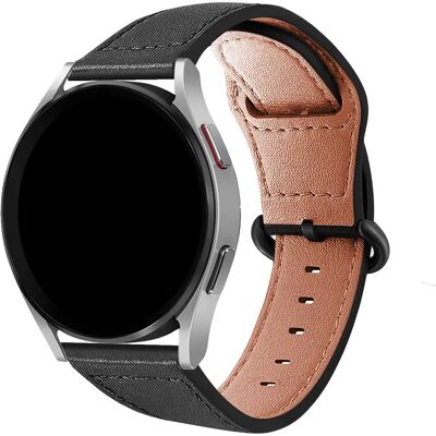 INF Echtleder-Uhrenarmband - Schwarz - 22 mm INF Echtleder-Uhrenarmband - Schwarz - 22 mm