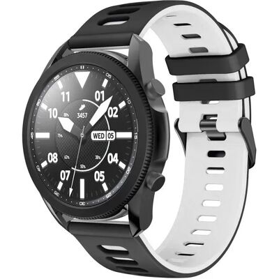 INF Silikon-Uhrenarmband Schwarz + Weiß 20 mm INF Silikon-Uhrenarmband Schwarz + Weiß 20 mm