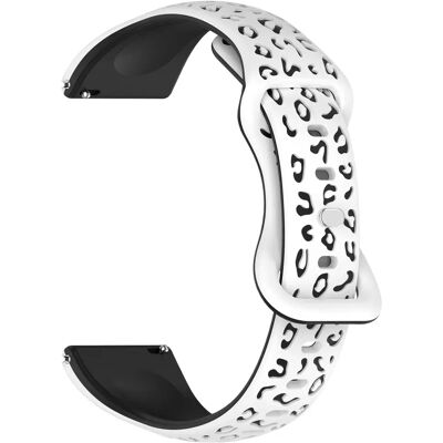 INF Schwarz-weißes Silikon-Uhrenarmband - 16 mm INF Schwarz-weißes Silikon-Uhrenarmband - 16 mm