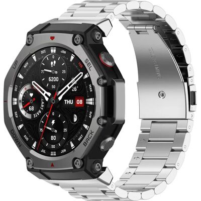 INF Uhrenarmband aus Edelstahl für Amazfit T-Rex 3 Silber INF Uhrenarmband aus Edelstahl für Amazfit T-Rex 3 Silber