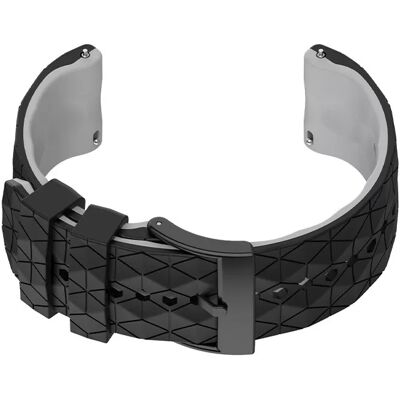 INF Silikon-Uhrenarmband für Suunto 9 & 7 Schwarz+Grau INF Silikon-Uhrenarmband für Suunto 9 & 7 Schwarz+Grau