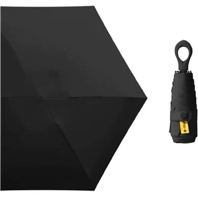 INF Kompakter Taschenschirm mit Ringgriff Schwarz INF Kompakter Taschenschirm mit Ringgriff Schwarz