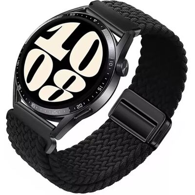 INF Stilvolles schwarzes 20mm geflochtenes Nylon Magnet Uhrenarmband INF Stilvolles schwarzes 20mm geflochtenes Nylon Magnet Uhrenarmband
