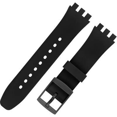 INF Premium Silikon Swatch Uhrenarmband Ersatz Schwarz 20 mm INF Premium Silikon Swatch Uhrenarmband Ersatz Schwarz 20 mm