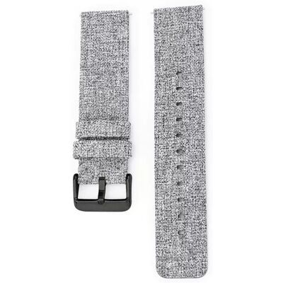 INF Canvas Uhrenarmband - Hellgrau mit schwarzer Schnalle 16 mm INF Canvas Uhrenarmband - Hellgrau mit schwarzer Schnalle 16 mm